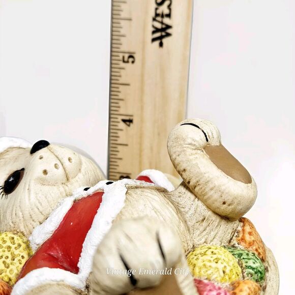 Vtg Dona's Mold Inc. Bear Sugar Gum Drops Trinket Box Candy Dish Christmas Decor - Picture 7 of 12